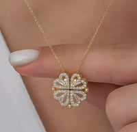 Collar Trebol 4 en 1 + Estuche Corazón