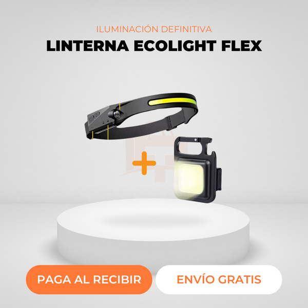 Linterna Frontal EcoLight Flex® + Mini Linterna de REGALO